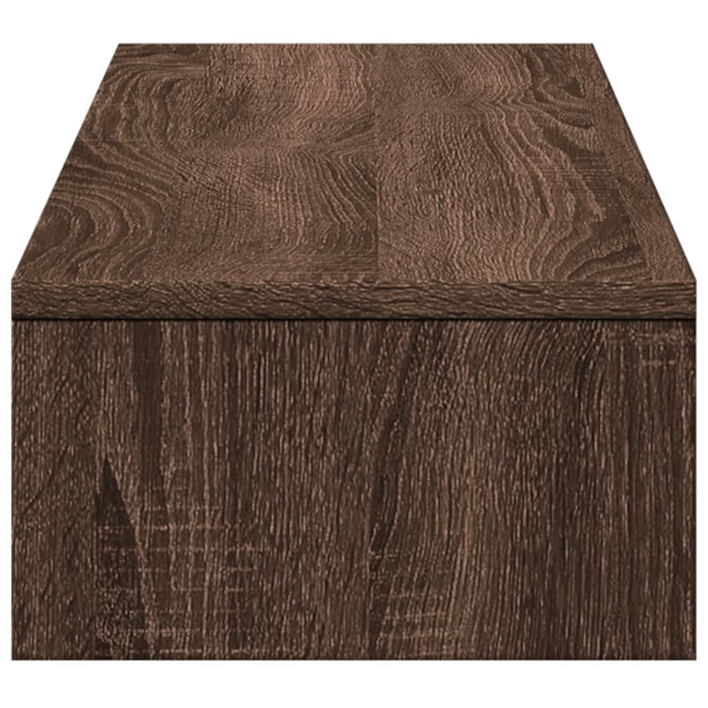vidaXL Monitor Stand with Drawers Brown Oak 100x27x15 cm Engineered Wood 6