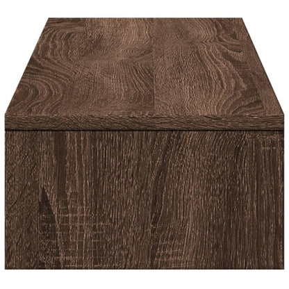 vidaXL Monitor Stand with Drawers Brown Oak 100x27x15 cm Engineered Wood 6