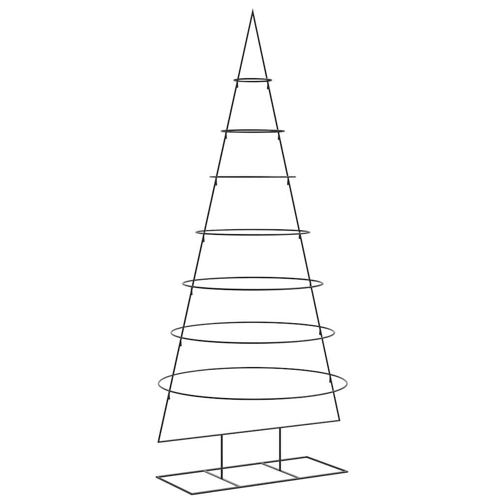 vidaXL Metal Christmas Tree for Decoration Black 210 cm 2
