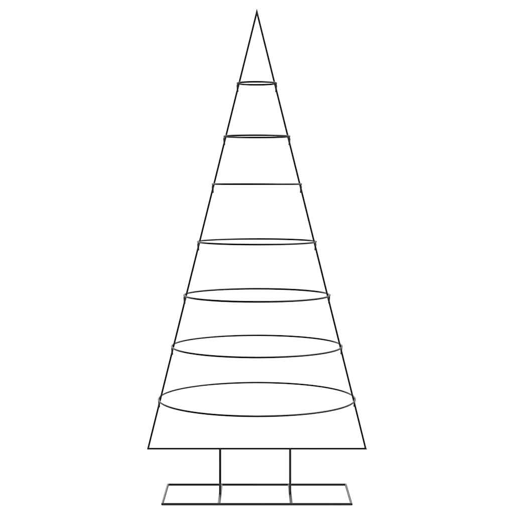 vidaXL Metal Christmas Tree for Decoration Black 210 cm 3