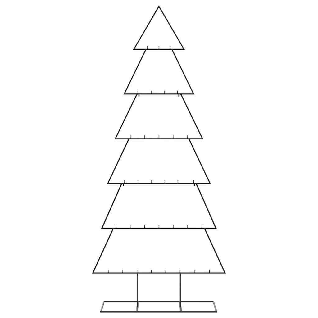 vidaXL Metal Christmas Tree for Decoration Black 180 cm 3