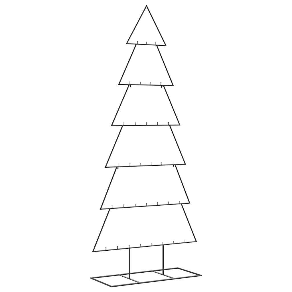 vidaXL Metal Christmas Tree for Decoration Black 180 cm 5