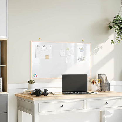 vidaXL Magnetic Whiteboard with Solid Pine Wood Frame 100x55 cm 1
