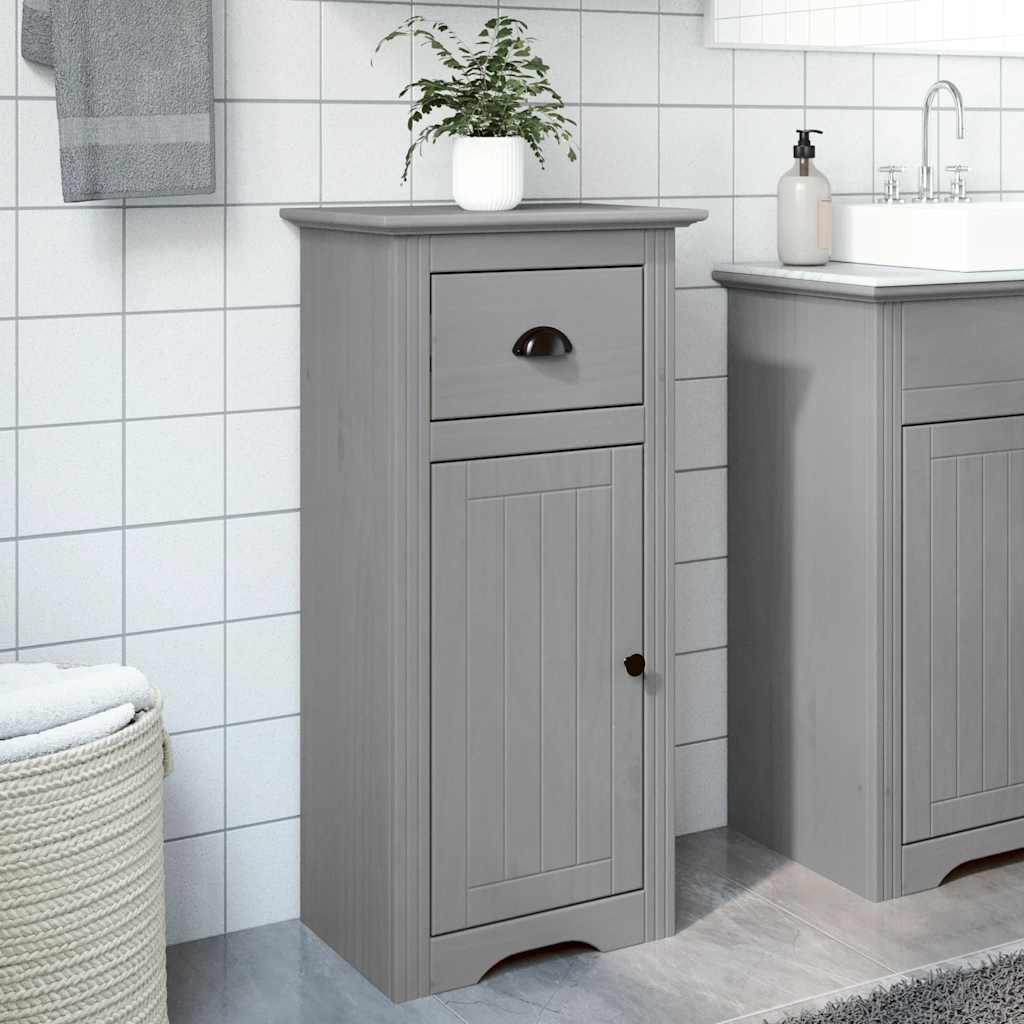 vidaXL Bathroom Cabinet BODO Grey 44x30x90 cm 3