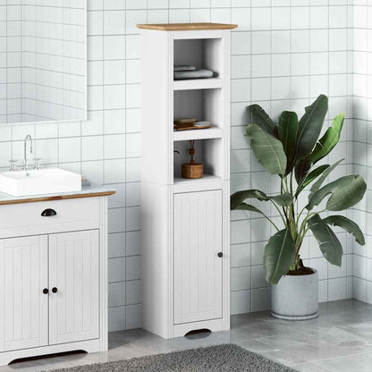 Bathroom Cabinet "BODO" 44x30x160 cm White and brown