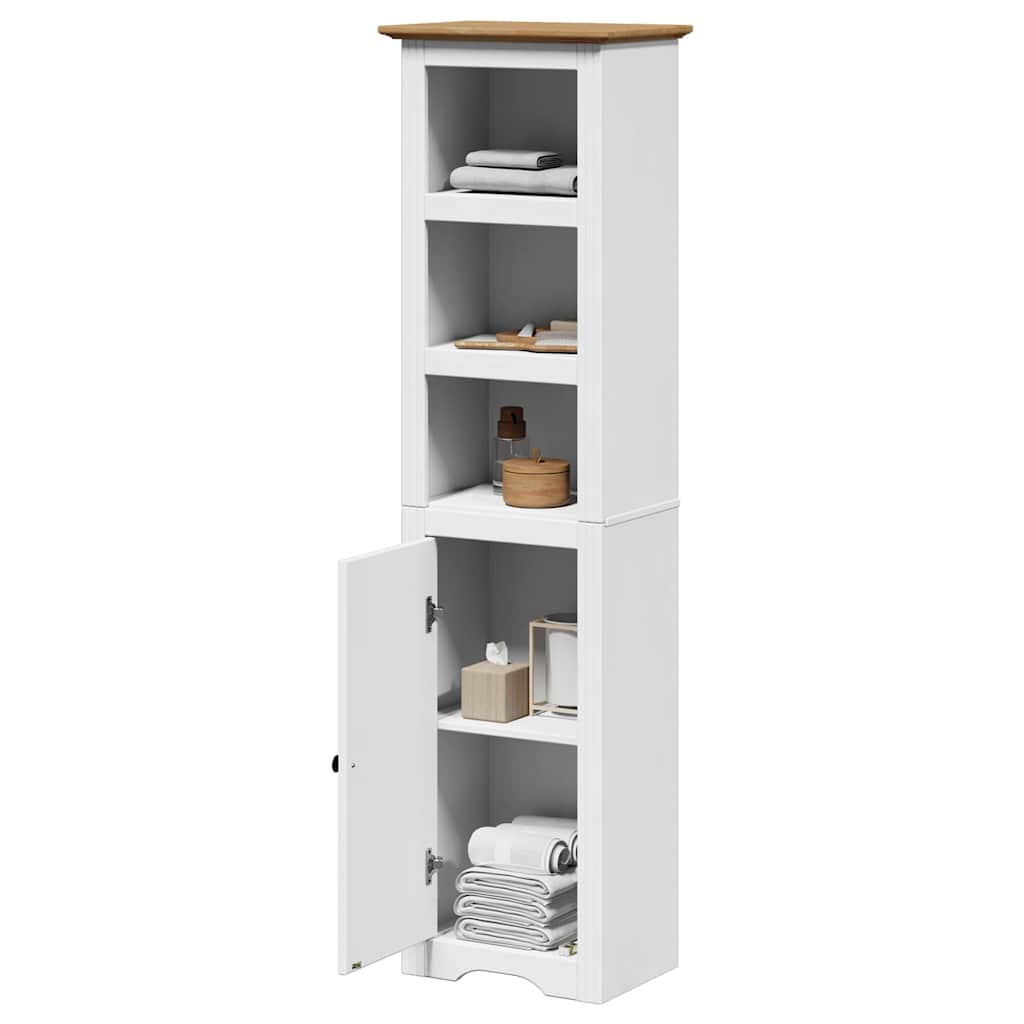 Bathroom Cabinet "BODO" 44x30x160 cm White and brown