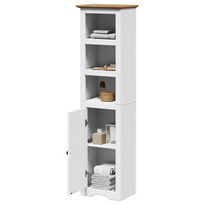 Bathroom Cabinet "BODO" 44x30x160 cm White and brown