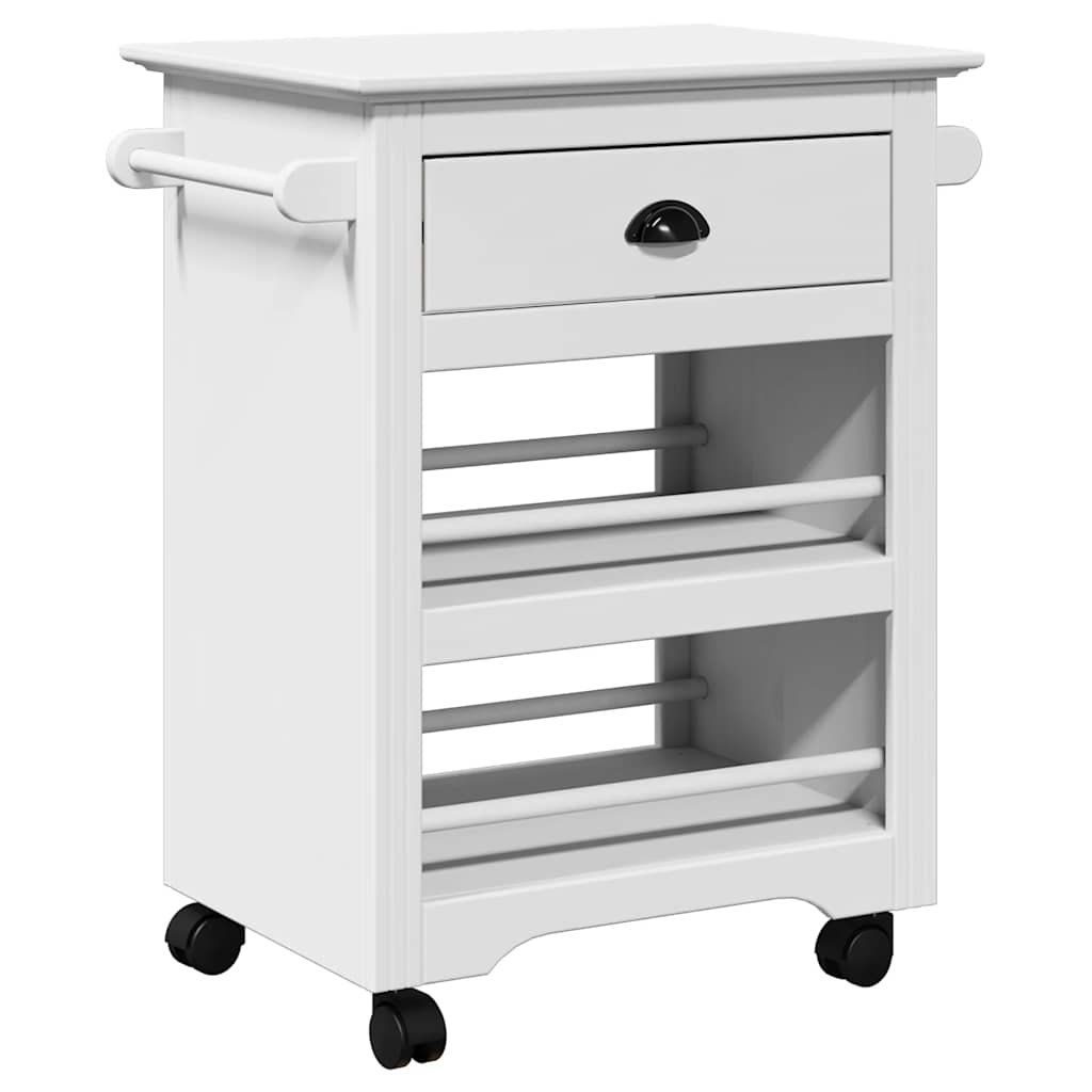 vidaXL Kitchen Trolley BODO White 67.5x45x80 cm 2