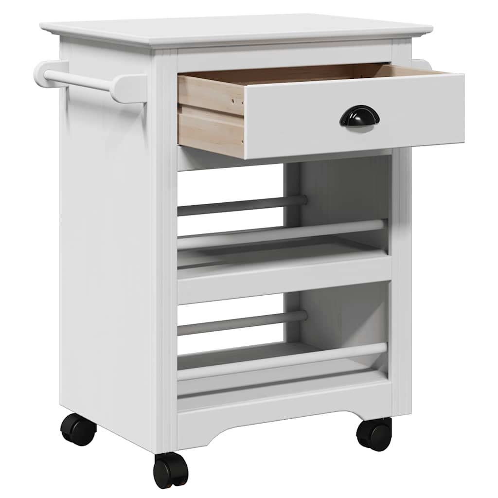 vidaXL Kitchen Trolley BODO White 67.5x45x80 cm 5