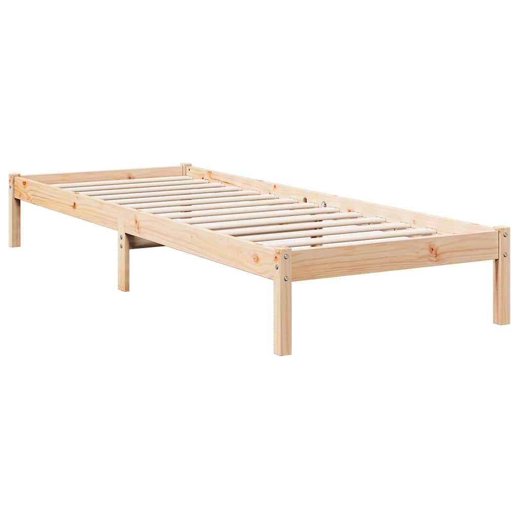 vidaXL Extra Long Bed Frame without Mattress 80x210 cm Solid Wood Pine 3