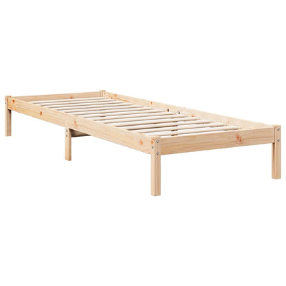 vidaXL Extra Long Bed Frame without Mattress 80x210 cm Solid Wood Pine 3