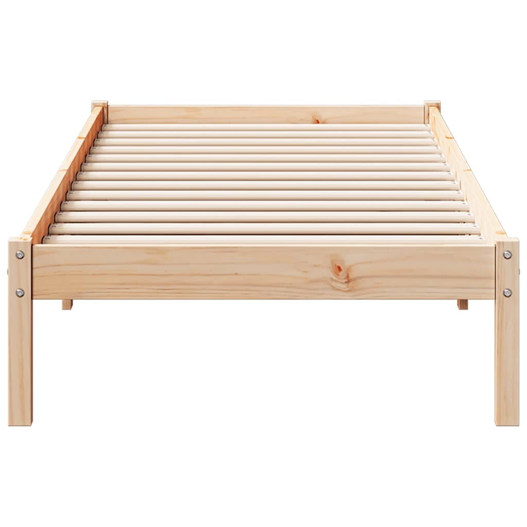 vidaXL Extra Long Bed Frame without Mattress 80x210 cm Solid Wood Pine 4