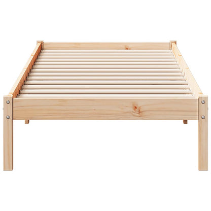vidaXL Extra Long Bed Frame without Mattress 80x210 cm Solid Wood Pine 4