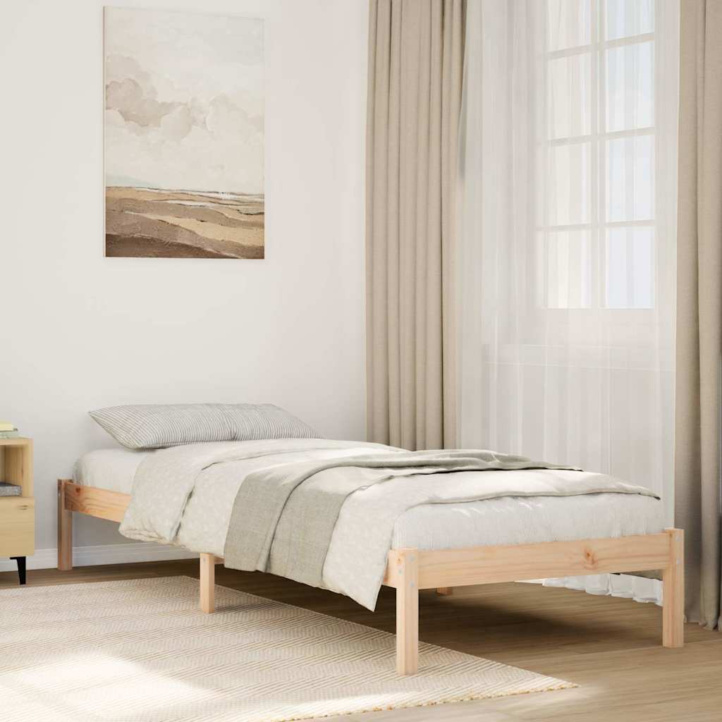 vidaXL Extra Long Bed Frame without Mattress 80x210 cm Solid Wood Pine 1