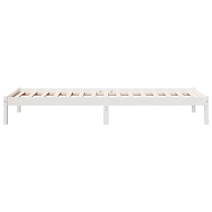 vidaXL Extra Long Bed Frame without Mattress White 80x210 cm Solid Wood Pine 5