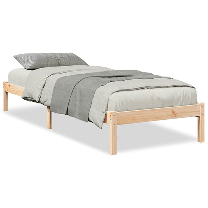 vidaXL Extra Long Bed Frame without Mattress 90x210 cm Solid Wood Pine 2
