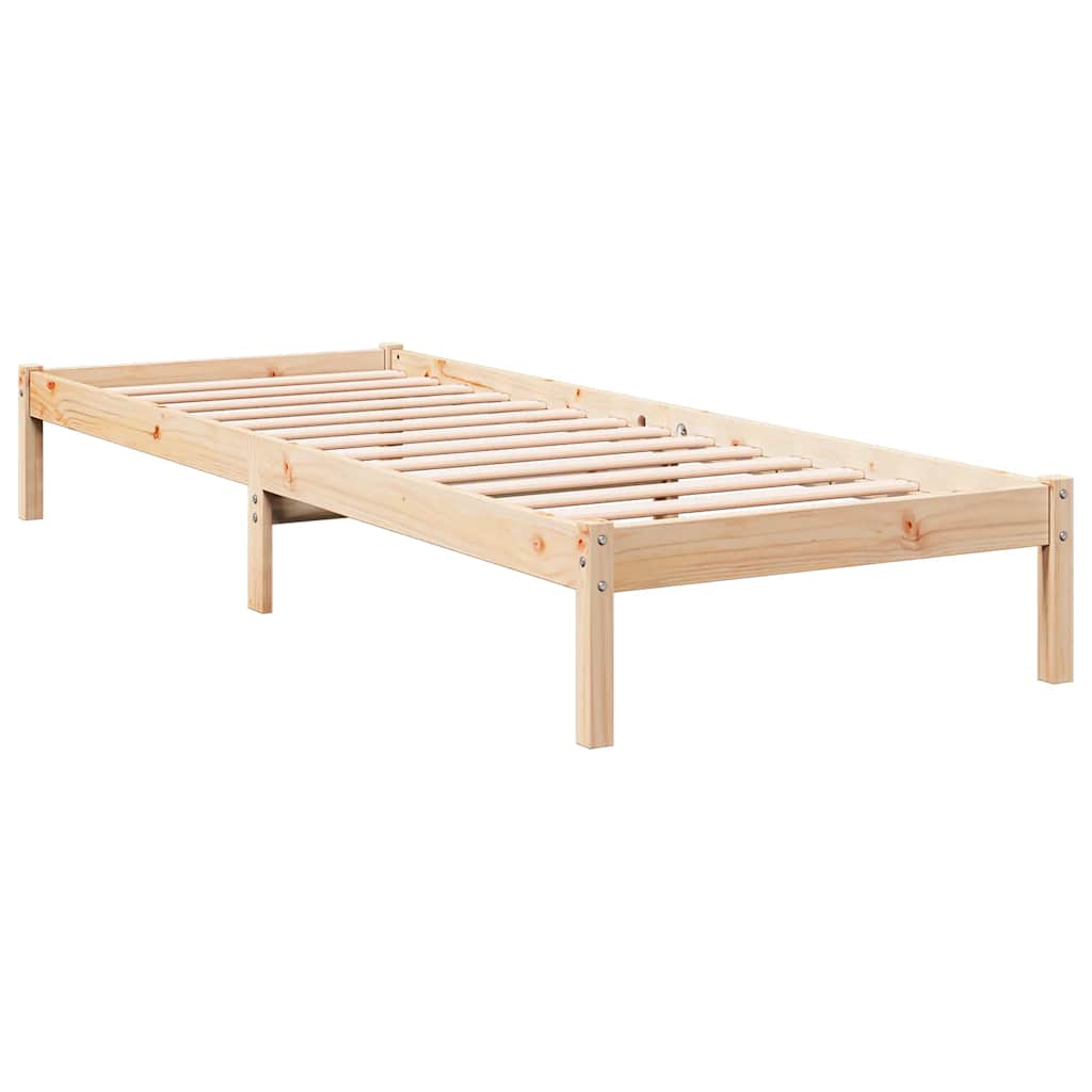 vidaXL Extra Long Bed Frame without Mattress 90x210 cm Solid Wood Pine 3