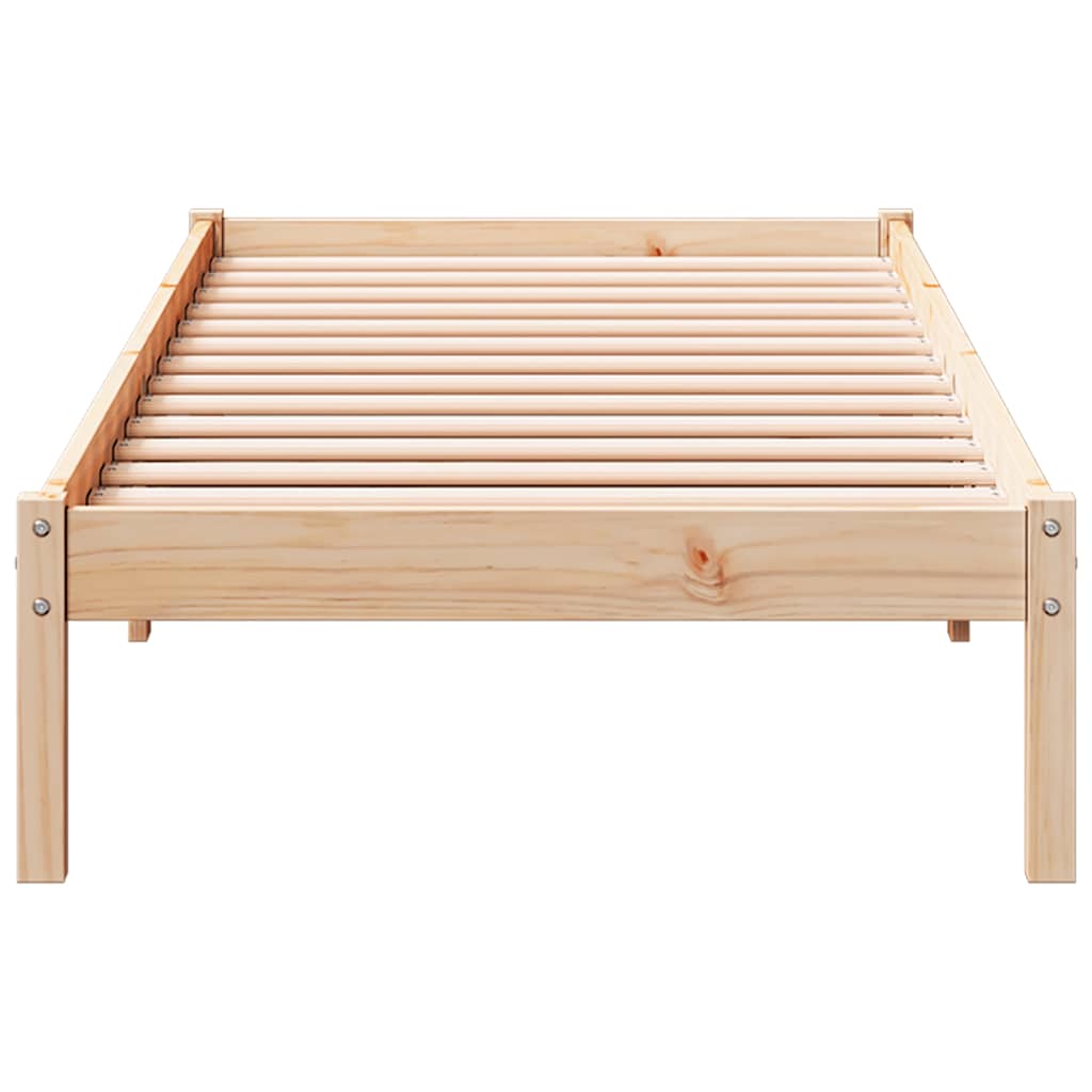 vidaXL Extra Long Bed Frame without Mattress 90x210 cm Solid Wood Pine 4