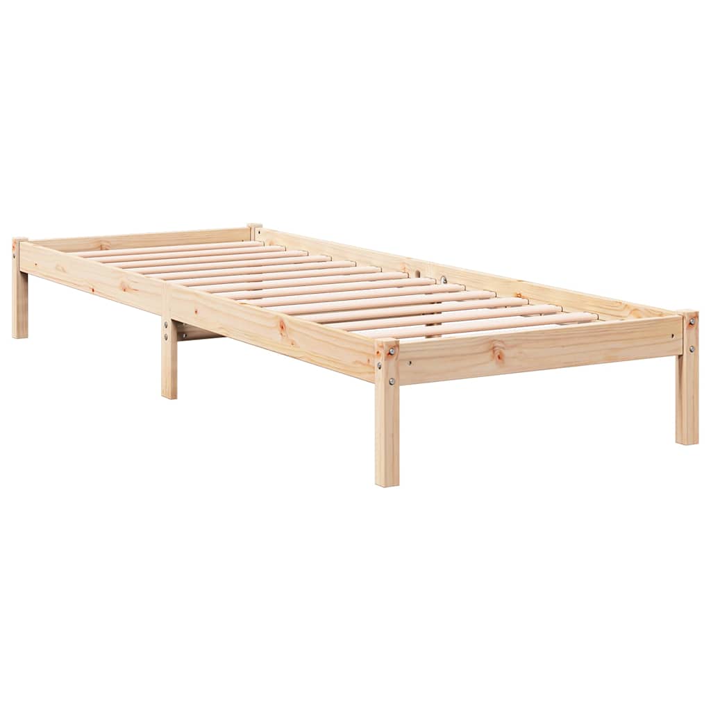 vidaXL Extra Long Bed Frame without Mattress 90x210 cm Solid Wood Pine 6
