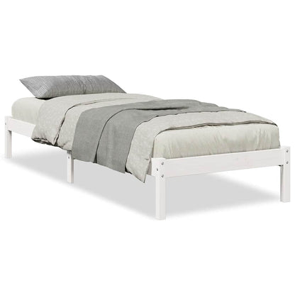 vidaXL Extra Long Bed Frame without Mattress White 80x220 cm Solid Wood Pine 2