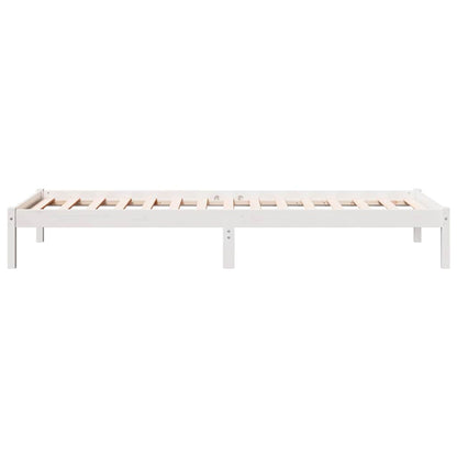 vidaXL Extra Long Bed Frame without Mattress White 80x220 cm Solid Wood Pine 5