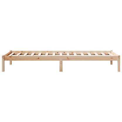 vidaXL Extra Long Bed Frame without Mattress 90x220 cm Solid Wood Pine 5