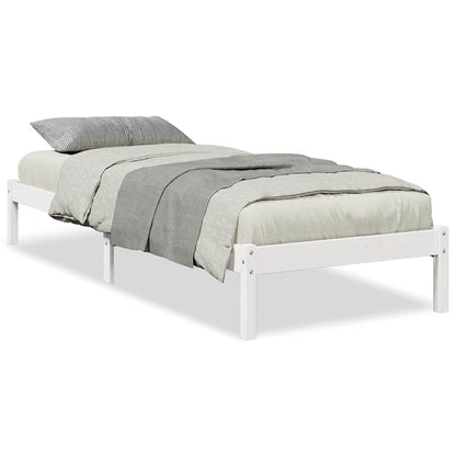 vidaXL Extra Long Bed Frame without Mattress White 90x220 cm Solid Wood Pine 2