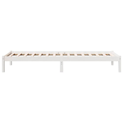 vidaXL Extra Long Bed Frame without Mattress White 90x220 cm Solid Wood Pine 5