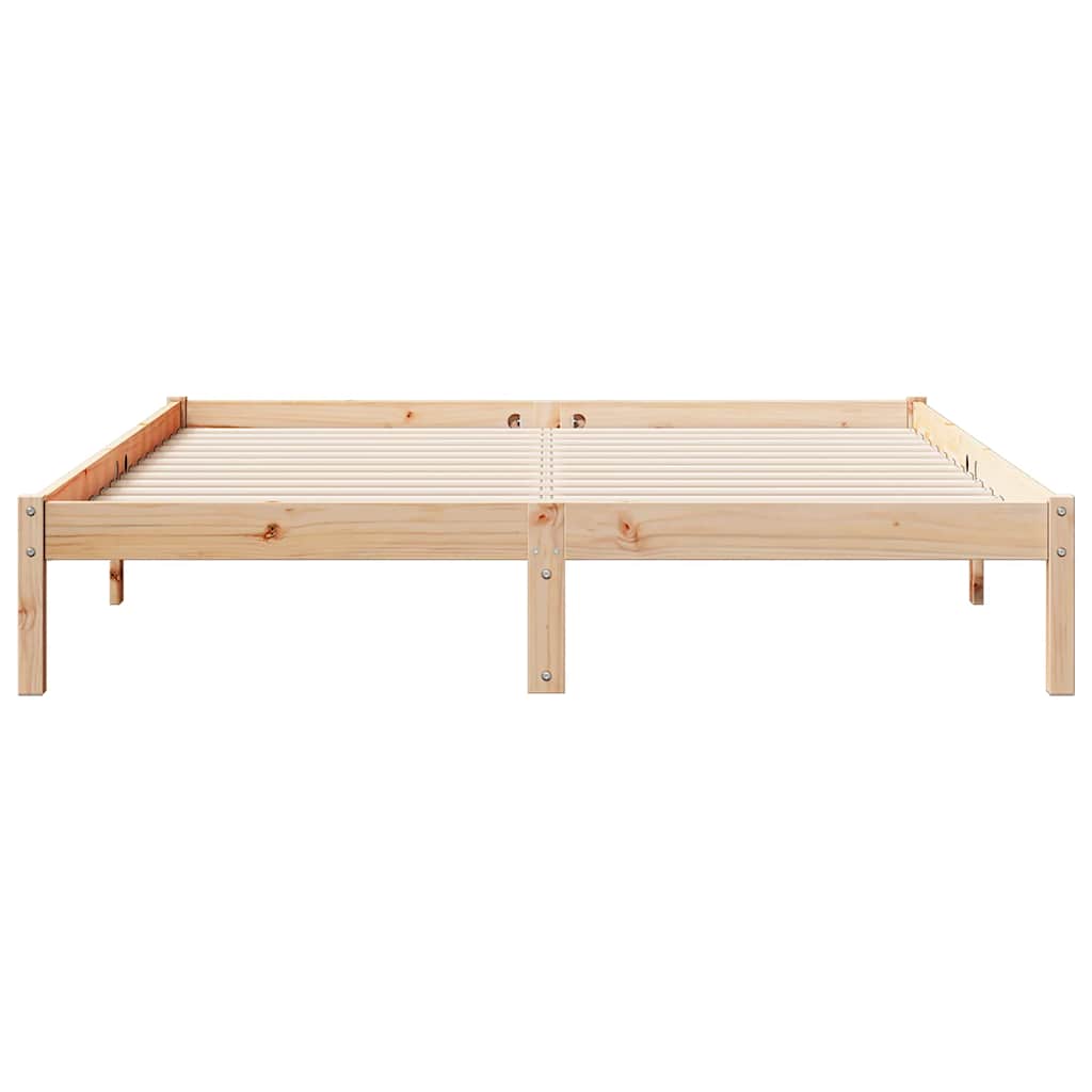 vidaXL Extra Long Bed Frame without Mattress 140x220 cm Solid Wood Pine 4