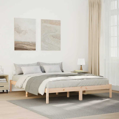 vidaXL Extra Long Bed Frame without Mattress 140x220 cm Solid Wood Pine 1