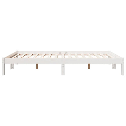 vidaXL Extra Long Bed Frame without Mattress White 140x220 cm Solid Wood Pine 5