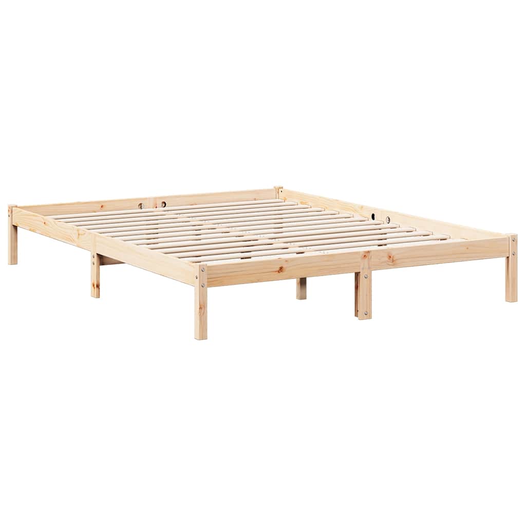 vidaXL Extra Long Bed Frame without Mattress 160x220 cm Solid Wood Pine 3