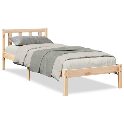 vidaXL Extra Long Bed Frame without Mattress 80x210 cm Solid Wood Pine 2