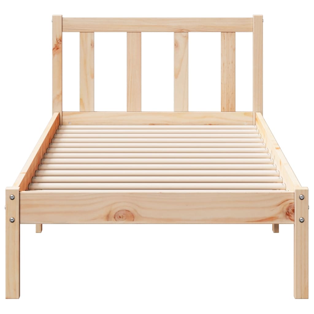 vidaXL Extra Long Bed Frame without Mattress 100x210 cm Solid Wood Pine 4