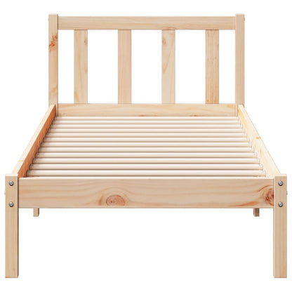 vidaXL Extra Long Bed Frame without Mattress 100x210 cm Solid Wood Pine 4