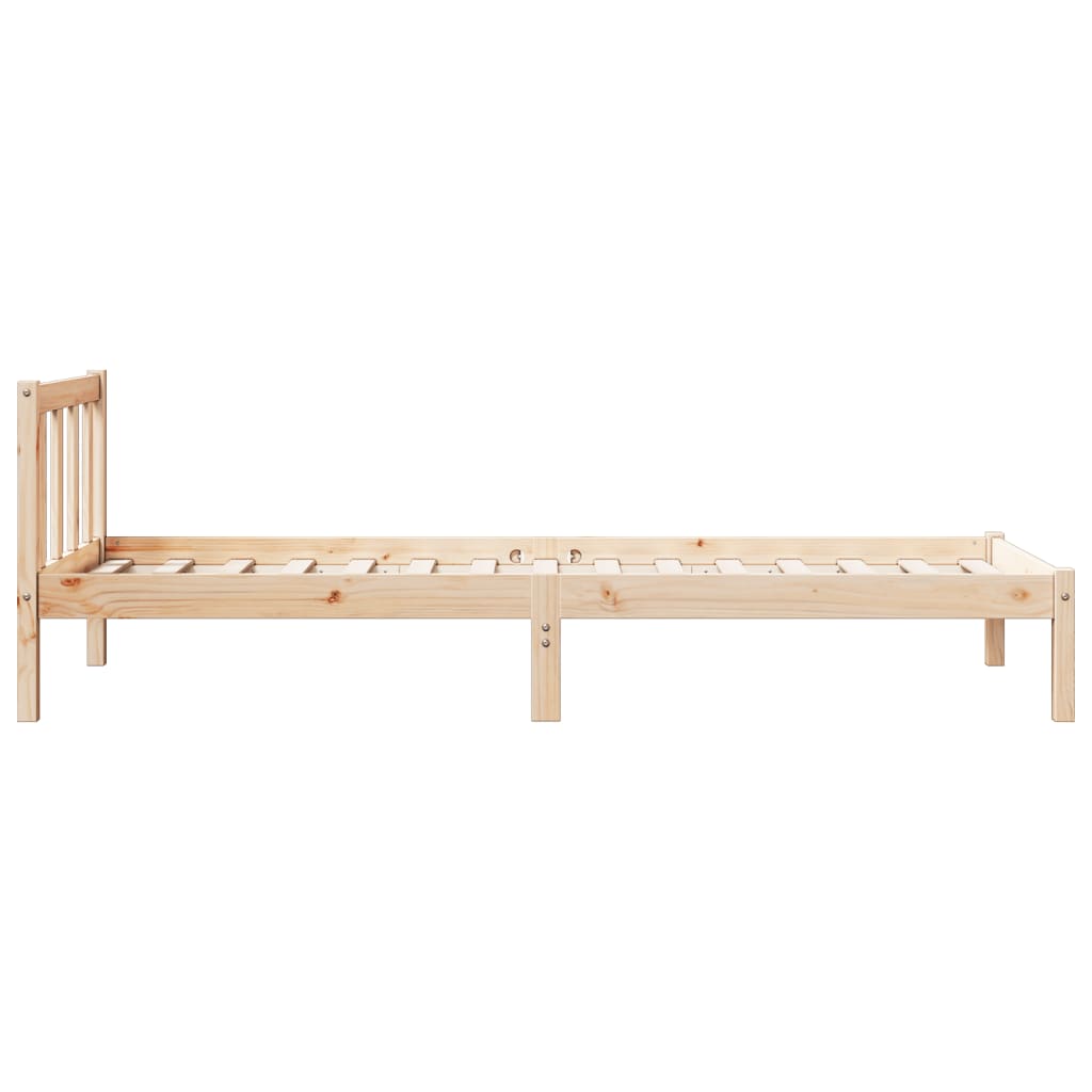 vidaXL Extra Long Bed Frame without Mattress 100x210 cm Solid Wood Pine 6