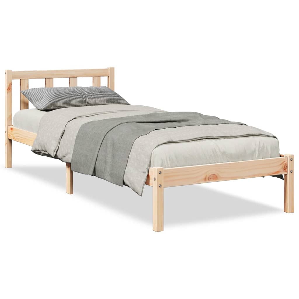 vidaXL Extra Long Bed Frame without Mattress 80x220 cm Solid Wood Pine 2