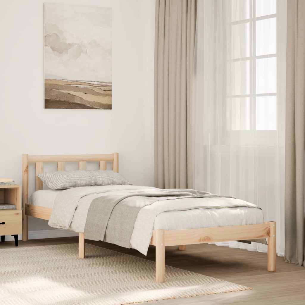 vidaXL Extra Long Bed Frame without Mattress 80x220 cm Solid Wood Pine 1