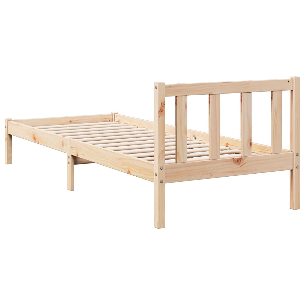 vidaXL Extra Long Bed Frame without Mattress 100x220 cm Solid Wood Pine 5
