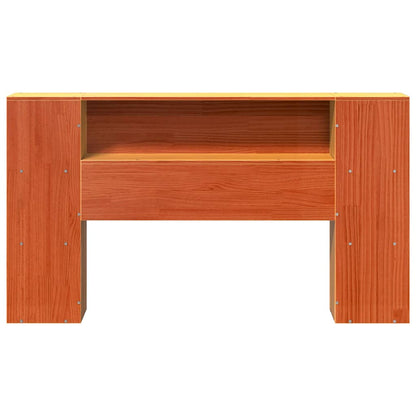 Headboard with Storage Solid Wood Pine Wax Brown 150 cm