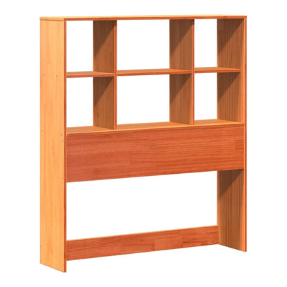 Headboard with Storage Solid Wood Pine Wax Brown 75 cm