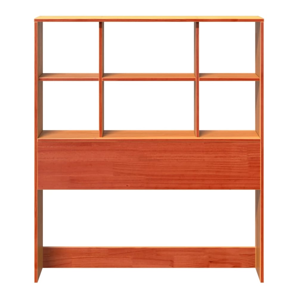 Headboard with Storage Solid Wood Pine Wax Brown 75 cm