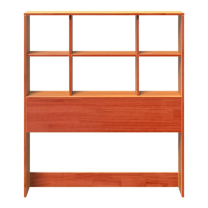 Headboard with Storage Solid Wood Pine Wax Brown 75 cm