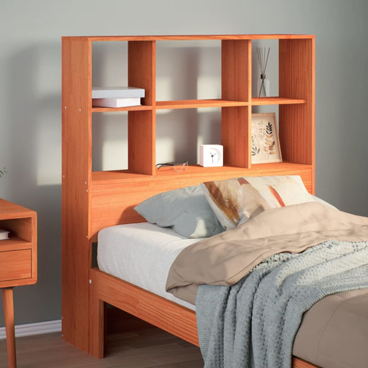 vidaXL Headboard with Storage Wax Brown 75 cm Solid Wood Pine 1