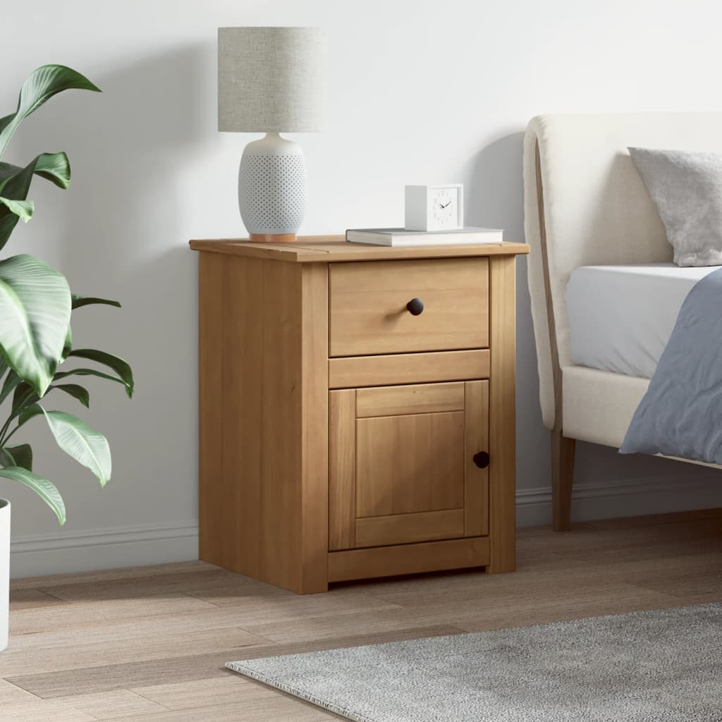 vidaXL Bedside Cabinet PANAMA 46x40x57 cm Solid Wood Pine 3