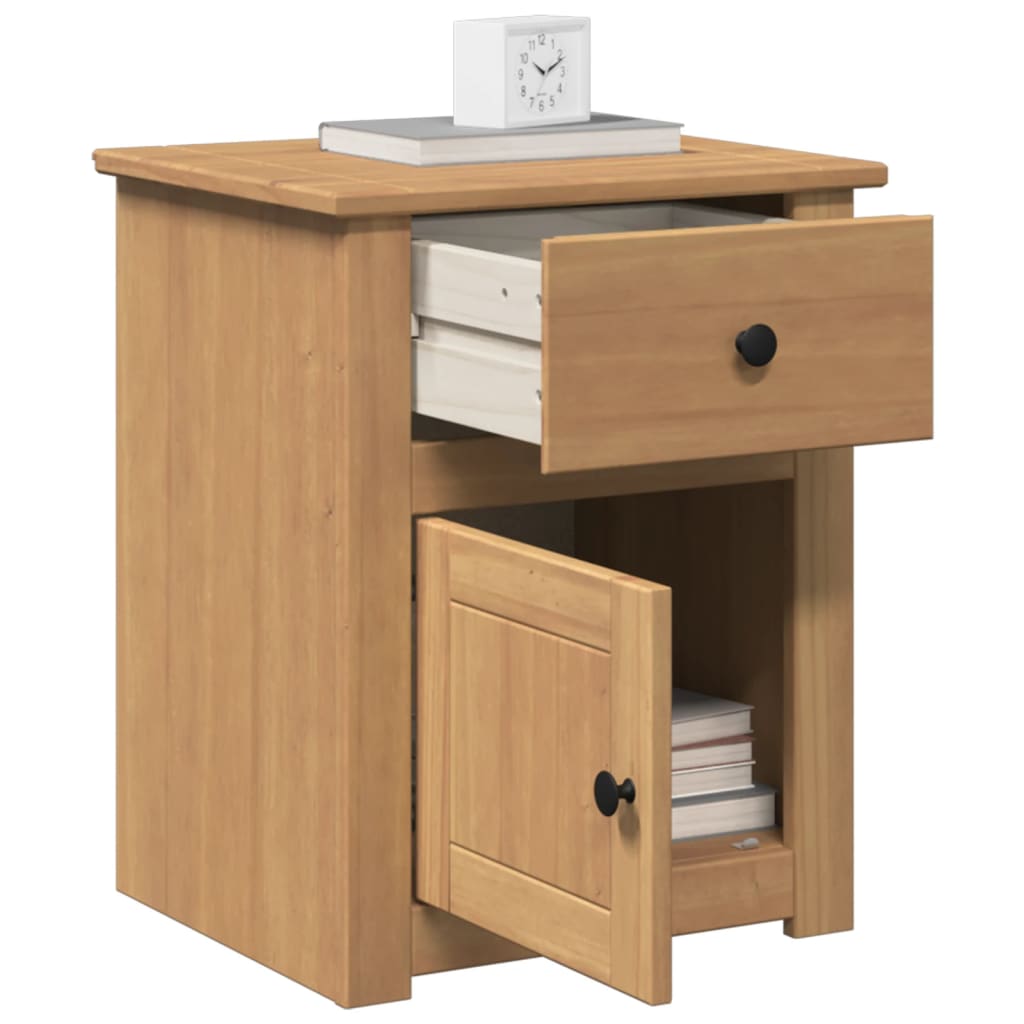 vidaXL Bedside Cabinet PANAMA 46x40x57 cm Solid Wood Pine 1