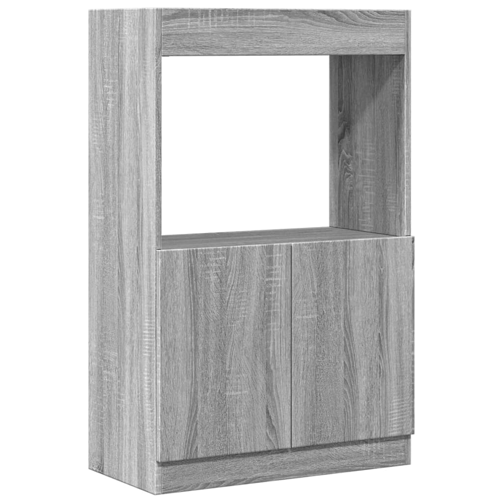 vidaXL Highboard Grey Sonoma 63x33x100 cm Engineered Wood 2