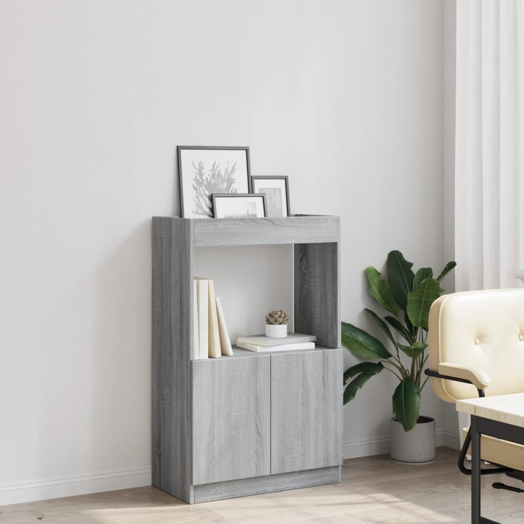 vidaXL Highboard Grey Sonoma 63x33x100 cm Engineered Wood 4
