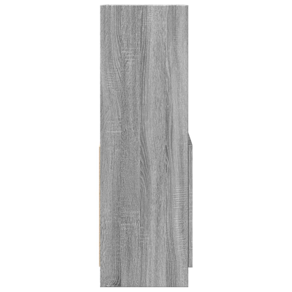 vidaXL Highboard Grey Sonoma 63x33x100 cm Engineered Wood 6