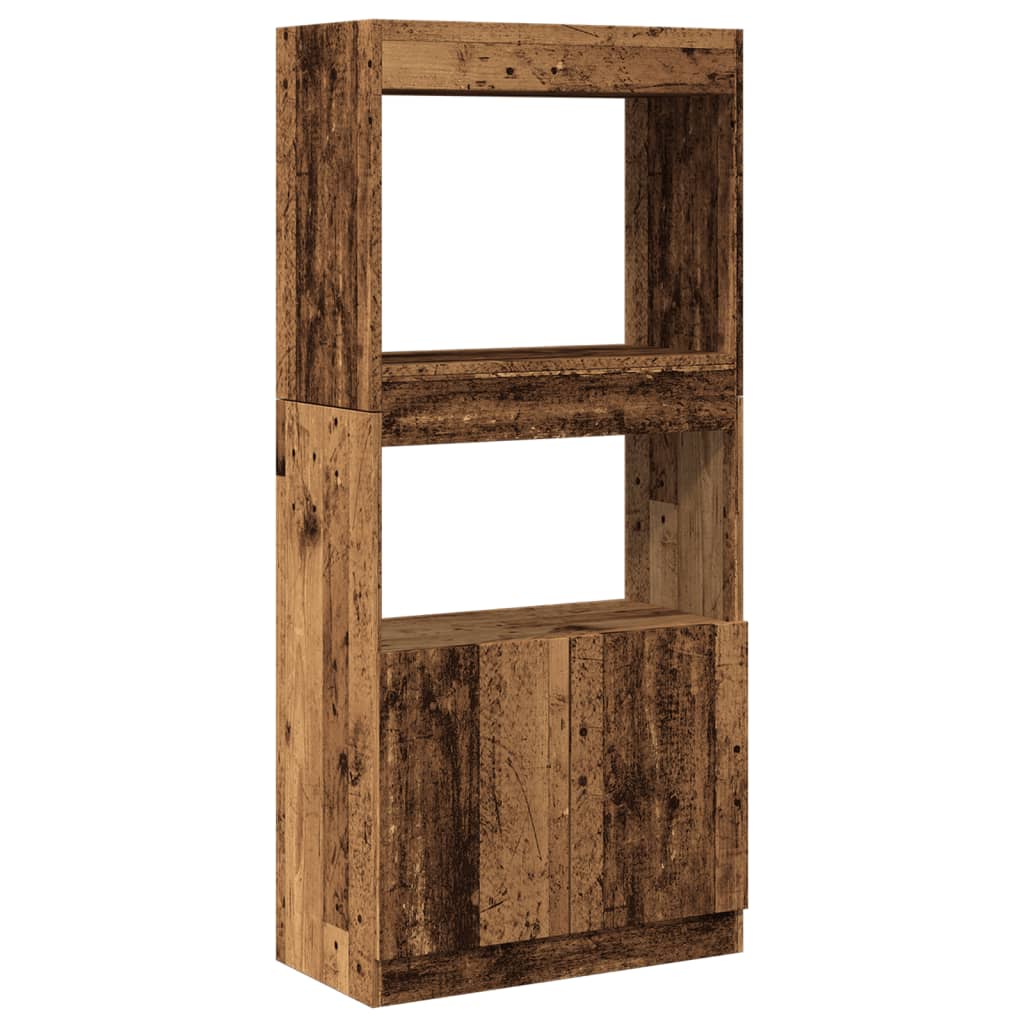 vidaXL Highboard Old Wood 63x33x140 cm Engineered Wood 2